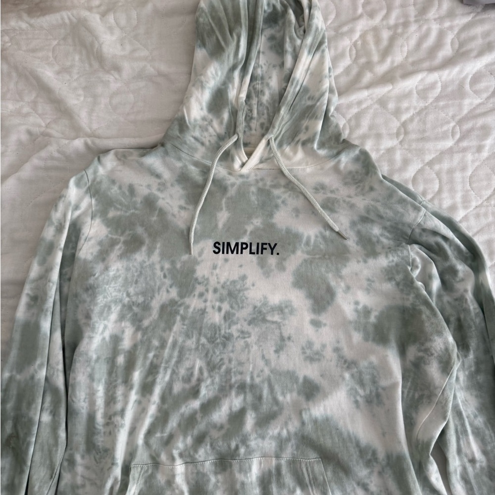 Denim & Flower Blue Tie-Dye Hoodie